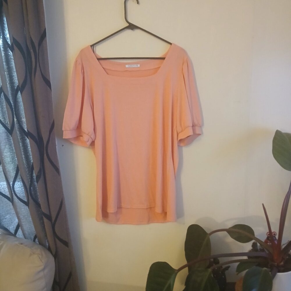 Adreamly women's peach pink blouse  Size XL